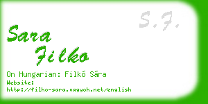 sara filko business card