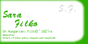 sara filko business card